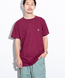【GLOSTER/グロスター】ワンポイントロゴ刺繍 クルーネックTシャツ