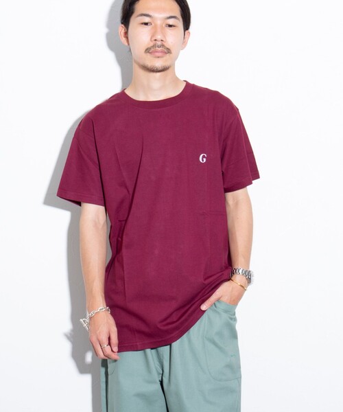 GLOSTER(グロスター)の「【GLOSTER/グロスター】ワンポイントロゴ刺繍 クルーネックTシャツ(Tシャツ/カットソー・メンズ・マルーン/杢グレー/ホワイト/ブラック・S/M/L)」の4枚目の写真