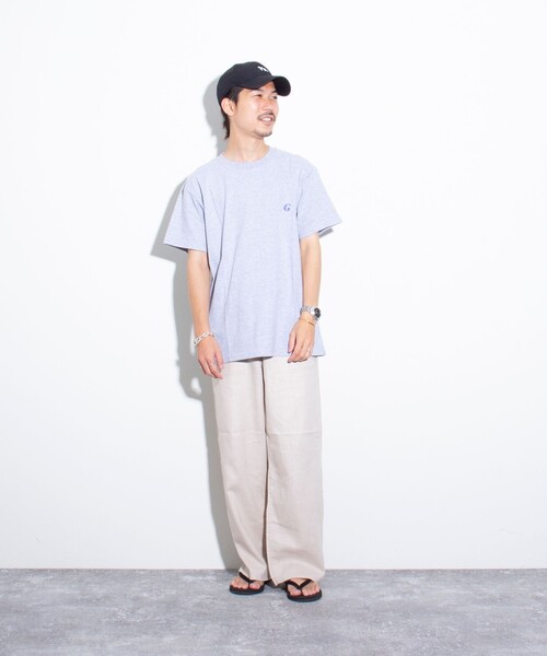GLOSTER(グロスター)の「【GLOSTER/グロスター】ワンポイントロゴ刺繍 クルーネックTシャツ(Tシャツ/カットソー・メンズ・マルーン/杢グレー/ホワイト/ブラック・S/M/L)」の14枚目の写真