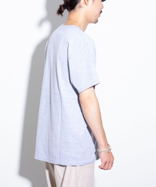 GLOSTER(グロスター)の「【GLOSTER/グロスター】ワンポイントロゴ刺繍 クルーネックTシャツ(Tシャツ/カットソー・メンズ・マルーン/杢グレー/ホワイト/ブラック・S/M/L)」の18枚目の写真