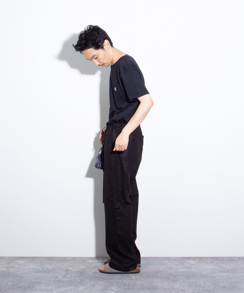 GLOSTER(グロスター)の「【GLOSTER/グロスター】ワンポイントロゴ刺繍 クルーネックTシャツ(Tシャツ/カットソー・メンズ・マルーン/杢グレー/ホワイト/ブラック・S/M/L)」の11枚目の写真