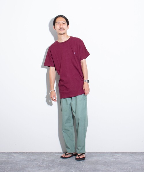GLOSTER(グロスター)の「【GLOSTER/グロスター】ワンポイントロゴ刺繍 クルーネックTシャツ(Tシャツ/カットソー・メンズ・マルーン/杢グレー/ホワイト/ブラック・S/M/L)」の16枚目の写真