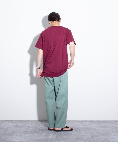 GLOSTER(グロスター)の「【GLOSTER/グロスター】ワンポイントロゴ刺繍 クルーネックTシャツ(Tシャツ/カットソー・メンズ・マルーン/杢グレー/ホワイト/ブラック・S/M/L)」の12枚目の写真