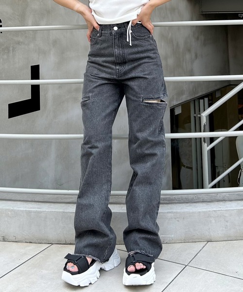 INGNI（イング）の「サイドファスナーデニムパンツ（デニムパンツ