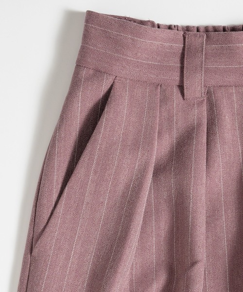 MUHET（ミュエータ）の「ストライプパンツ（スラックス・レディース・ブラック/ピンク/カーキ・SMALL/X-LARGE/MEDIUM）」の17枚目の写真