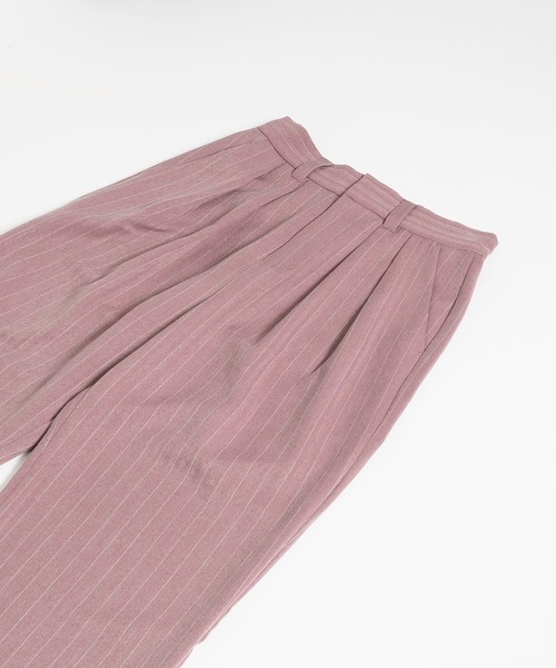 MUHET（ミュエータ）の「ストライプパンツ（スラックス・レディース・ブラック/ピンク/カーキ・SMALL/X-LARGE/MEDIUM）」の19枚目の写真