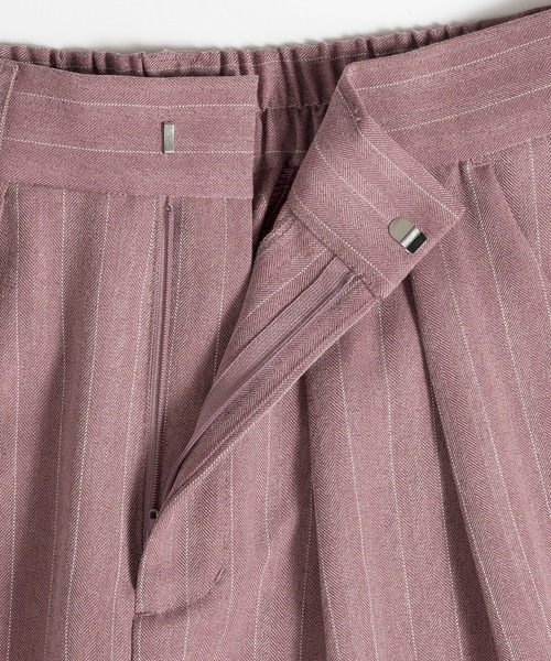 MUHET（ミュエータ）の「ストライプパンツ（スラックス・レディース・ブラック/ピンク/カーキ・SMALL/X-LARGE/MEDIUM）」の16枚目の写真