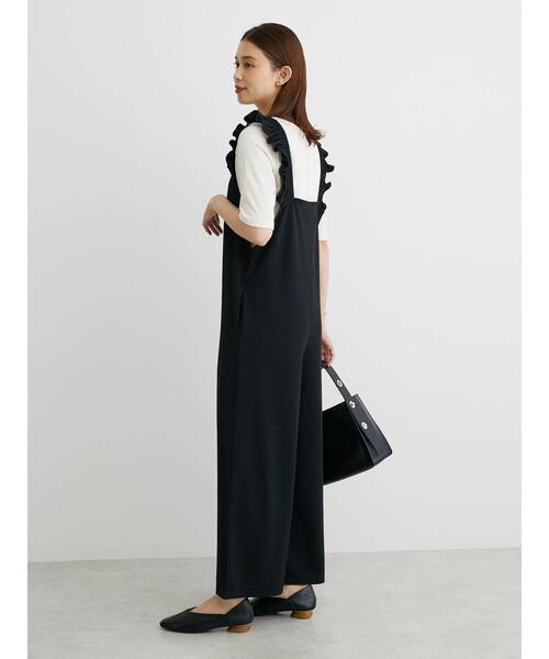 RAY CASSIN FAVORI（レイカズンフェバリ）の「・RAY　CASSIN　ラッフルショルダーサロペット（ワンピース・レディース・ネイビー/ブラック/グリーン・FREE）」の7枚目の写真