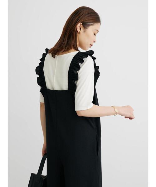 RAY CASSIN FAVORI（レイカズンフェバリ）の「・RAY　CASSIN　ラッフルショルダーサロペット（ワンピース・レディース・ネイビー/ブラック/グリーン・FREE）」の10枚目の写真