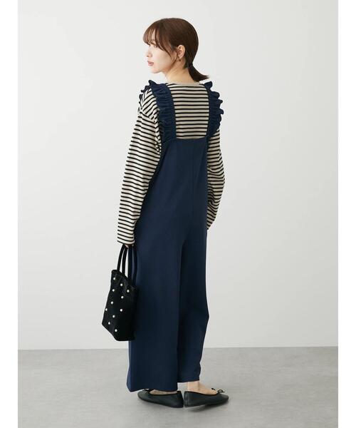 RAY CASSIN FAVORI（レイカズンフェバリ）の「・RAY　CASSIN　ラッフルショルダーサロペット（ワンピース・レディース・ネイビー/ブラック/グリーン・FREE）」の17枚目の写真