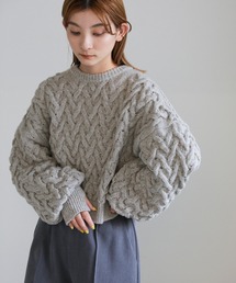 select MOCA | ヘリンボーンアランショートニット(ニット/セーター)