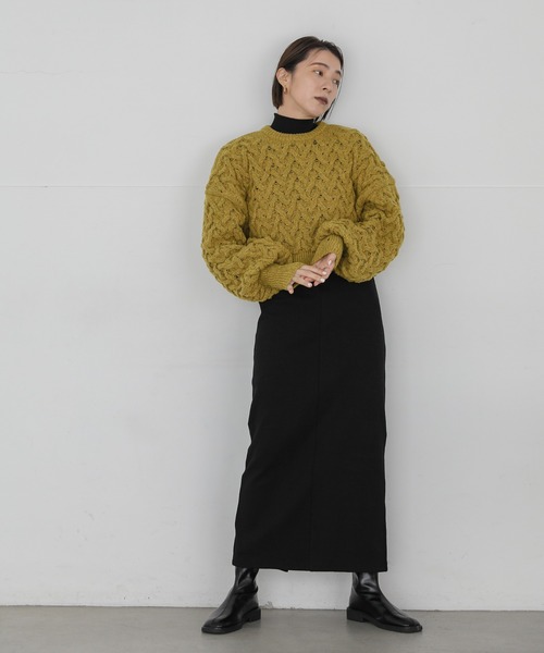 ヘリンボーンアランショートニット（ニット/セーター）｜select MOCA