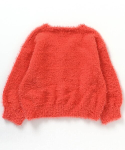 BREEZE(ブリーズ)の「シャギーニットカーデ(ニット/セーター・キッズ・サックスブルー/オレンジ・90/100/120/140)」の3枚目の写真