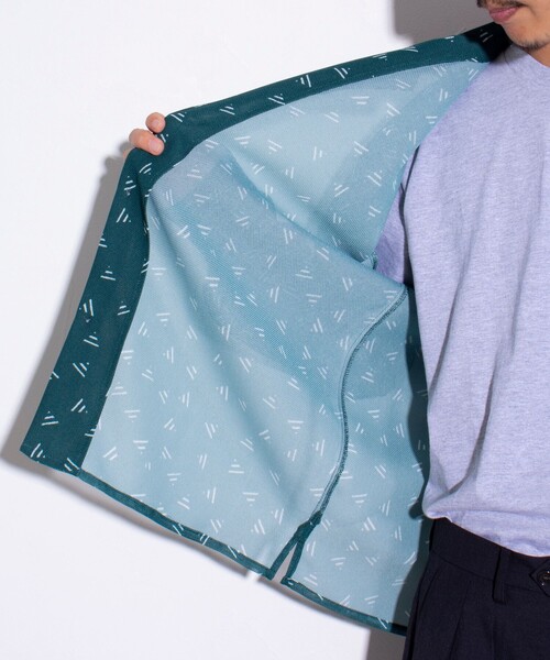 GLOSTER（グロスター）の「【GLOSTER/グロスター】ジオメトリック柄 オープンカラーシャツ メッシュシャツ（シャツ/ブラウス・メンズ・ボルドー/ブラック/グリーン/ネイビー・S/M/L）」の16枚目の写真