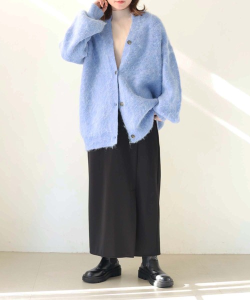 HER CLOSET(ハークローゼット)の「 【HER CLOSET】シャギーニットカーディガン SHAGGY KNIT CARDIGAN(カーディガン/ボレロ・レディース・アイボリー/グリーン/ブルー/ピンク/グレー・M)」の16枚目の写真