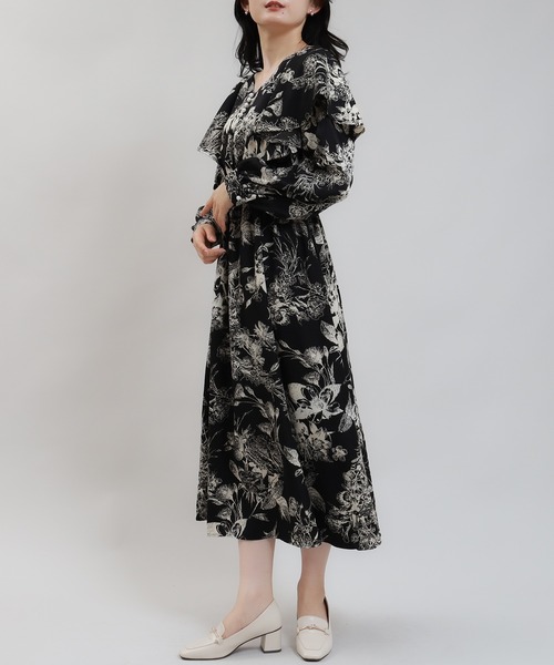 ASTORIA ODIER（アストリアオディール）の「トワルト柄ワンピース（ワンピース・レディース・ブラック/パープル/グレー・MEDIUM）」の13枚目の写真