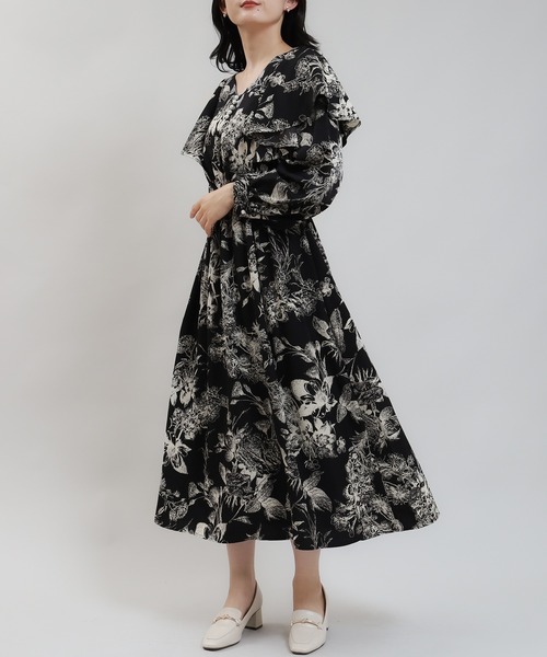 ASTORIA ODIER（アストリアオディール）の「トワルト柄ワンピース（ワンピース・レディース・ブラック/パープル/グレー・MEDIUM）」の15枚目の写真