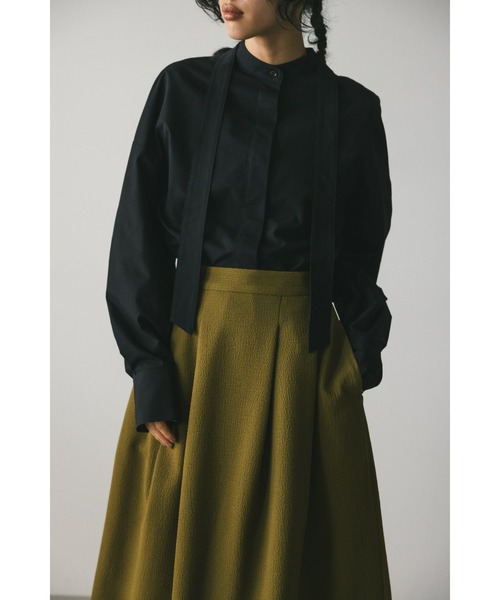 STYLEMIXER（スタイルミキサー）の「タイデザインロングシャツ（シャツ/ブラウス・レディース・ベージュ/アイボリー/ブラック・FREE）」の3枚目の写真