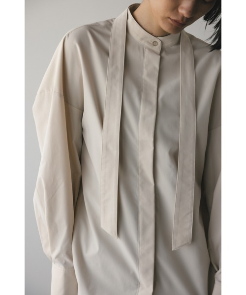 STYLEMIXER（スタイルミキサー）の「タイデザインロングシャツ（シャツ/ブラウス・レディース・ベージュ/アイボリー/ブラック・FREE）」の9枚目の写真