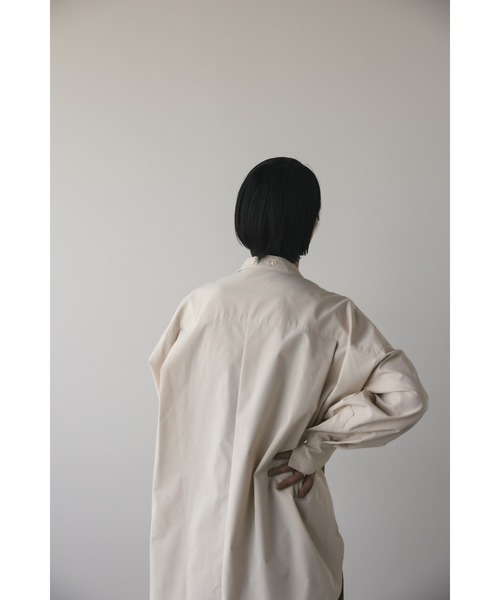 STYLEMIXER（スタイルミキサー）の「タイデザインロングシャツ（シャツ/ブラウス・レディース・ベージュ/アイボリー/ブラック・FREE）」の12枚目の写真