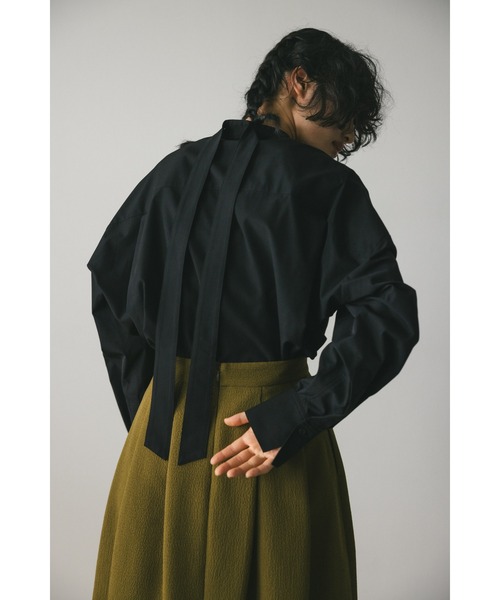 STYLEMIXER（スタイルミキサー）の「タイデザインロングシャツ（シャツ/ブラウス・レディース・ベージュ/アイボリー/ブラック・FREE）」の17枚目の写真