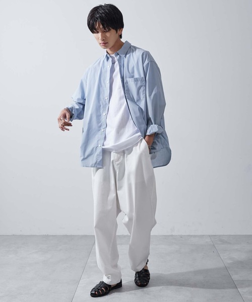 WEGO（ウィゴー）の「WEGO/【XSサイズ展開】チノイージーワイドパンツ（チノパンツ・メンズ・ダークグリーン/ホワイト/ベージュ/ブラック・MEDIUM/LARGE/SMALL/X-SMALL）」の19枚目の写真