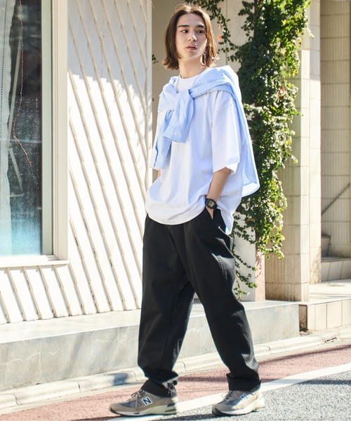 WEGO（ウィゴー）の「WEGO/【XSサイズ展開】チノイージーワイドパンツ（チノパンツ・メンズ・ダークグリーン/ホワイト/ベージュ/ブラック・MEDIUM/LARGE/SMALL/X-SMALL）」の6枚目の写真