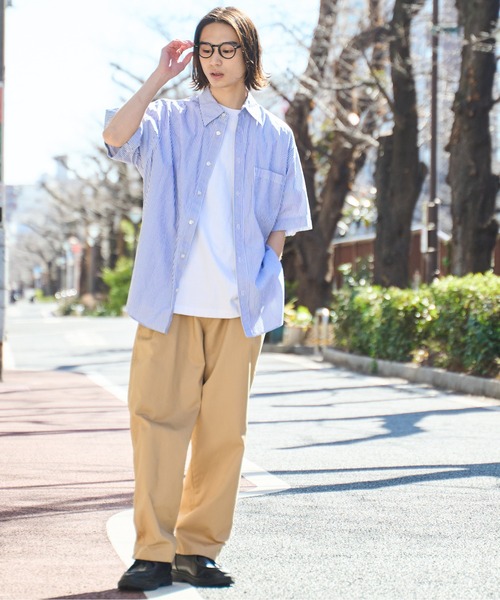 WEGO（ウィゴー）の「WEGO/【XSサイズ展開】チノイージーワイドパンツ（チノパンツ・メンズ・ダークグリーン/ホワイト/ベージュ/ブラック・MEDIUM/LARGE/SMALL/X-SMALL）」の7枚目の写真