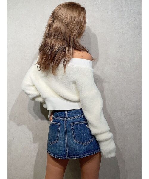 GYDA（ジェイダ）の「2WAYウエストレースアップオフショルニット トップス（ニット/セーター・レディース・ブラック/オフホワイト/ベージュ・FREE）」の14枚目の写真