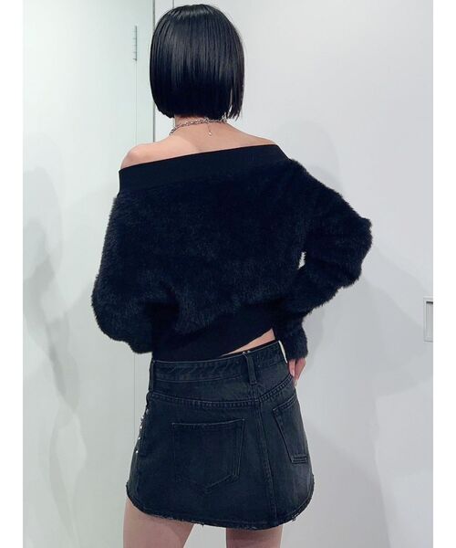 GYDA（ジェイダ）の「2WAYウエストレースアップオフショルニット トップス（ニット/セーター・レディース・ブラック/オフホワイト/ベージュ・FREE）」の21枚目の写真