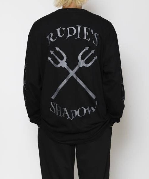 RUDIE'S（ルーディーズ）の「SATAN'S FORK -LS TEE / サタンズ フォーク ロングスリーブ Tシャツ（Tシャツ/カットソー・メンズ・グレー系その他/ダークグレー/ブラック・XL/L）」の2枚目の写真