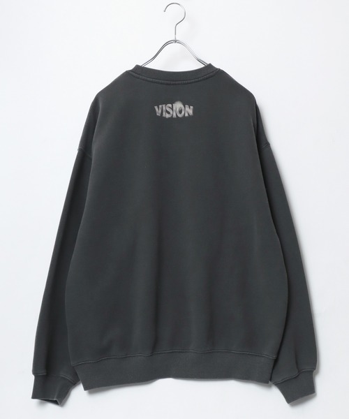 VISION STREET WEAR(ヴィジョンストリートウェア)の「VISION STREET WEAR/ヴィジョンストリートウエア オーバーサイズ 裏起毛 ピグメント ワンポイント バックプリントロゴ スウェットトレーナー レディース メンズ(スウェット・レディース・ブラック系その他2/ブラック系その他/ブラック系その他3・L/M/LL)」の5枚目の写真