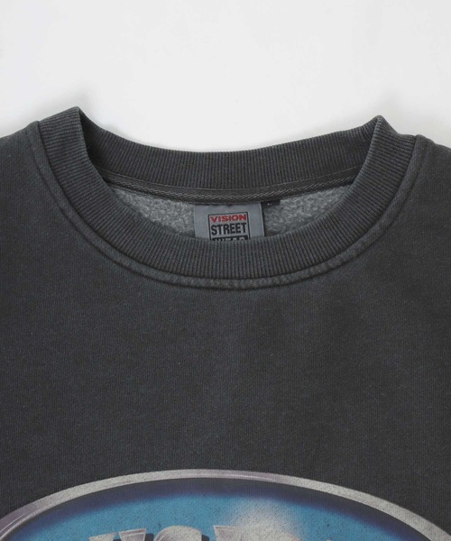 VISION STREET WEAR(ヴィジョンストリートウェア)の「VISION STREET WEAR/ヴィジョンストリートウエア オーバーサイズ 裏起毛 ピグメント ワンポイント バックプリントロゴ スウェットトレーナー レディース メンズ(スウェット・レディース・ブラック系その他2/ブラック系その他/ブラック系その他3・L/M/LL)」の10枚目の写真