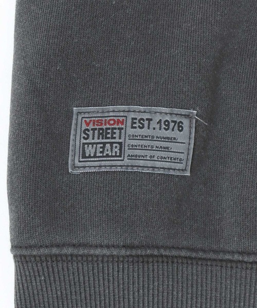 VISION STREET WEAR(ヴィジョンストリートウェア)の「VISION STREET WEAR/ヴィジョンストリートウエア オーバーサイズ 裏起毛 ピグメント ワンポイント バックプリントロゴ スウェットトレーナー レディース メンズ(スウェット・レディース・ブラック系その他2/ブラック系その他/ブラック系その他3・L/M/LL)」の11枚目の写真