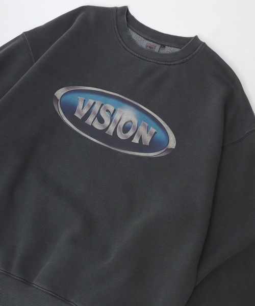 VISION STREET WEAR(ヴィジョンストリートウェア)の「VISION STREET WEAR/ヴィジョンストリートウエア オーバーサイズ 裏起毛 ピグメント ワンポイント バックプリントロゴ スウェットトレーナー レディース メンズ(スウェット・レディース・ブラック系その他2/ブラック系その他/ブラック系その他3・L/M/LL)」の21枚目の写真