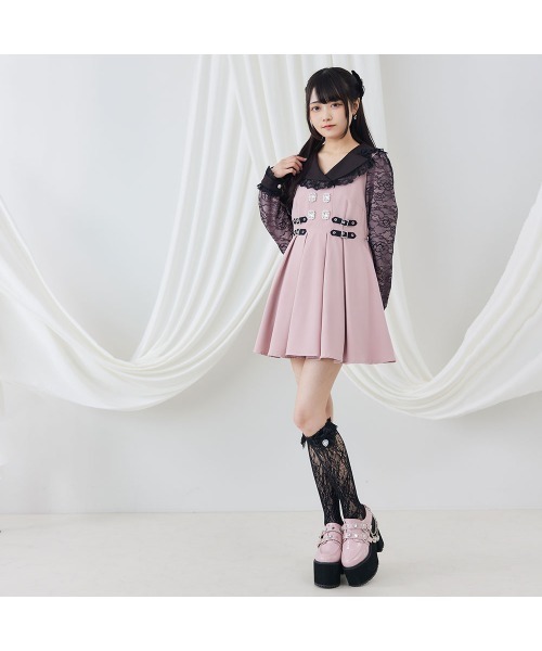 DearMyLove（ディアマイラブ）の「ハートパールビジューリボンレースハイソックス（ソックス/靴下・レディース・ホワイト/ブラック×ホワイト/ホワイト×ブラック/ブラック・FREE）」の22枚目の写真