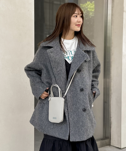 COMMRE（コムル）の「【COMMRE / コムル】シャギー2WAYコート（その他アウター・レディース・アイボリー/チャコールグレー・FREE）」の10枚目の写真