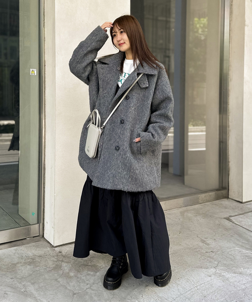 COMMRE（コムル）の「【COMMRE / コムル】シャギー2WAYコート（その他アウター・レディース・アイボリー/チャコールグレー・FREE）」の11枚目の写真