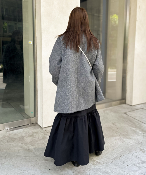 COMMRE（コムル）の「【COMMRE / コムル】シャギー2WAYコート（その他アウター・レディース・アイボリー/チャコールグレー・FREE）」の12枚目の写真