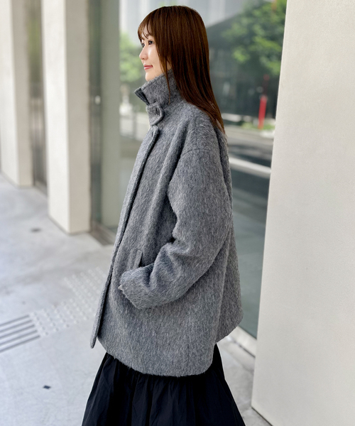 COMMRE（コムル）の「【COMMRE / コムル】シャギー2WAYコート（その他アウター・レディース・アイボリー/チャコールグレー・FREE）」の14枚目の写真