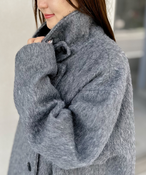 COMMRE（コムル）の「【COMMRE / コムル】シャギー2WAYコート（その他アウター・レディース・アイボリー/チャコールグレー・FREE）」の15枚目の写真