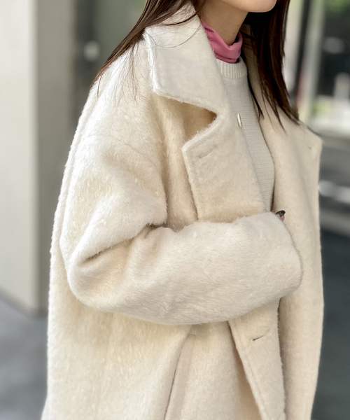 COMMRE（コムル）の「【COMMRE / コムル】シャギー2WAYコート（その他アウター・レディース・アイボリー/チャコールグレー・FREE）」の22枚目の写真