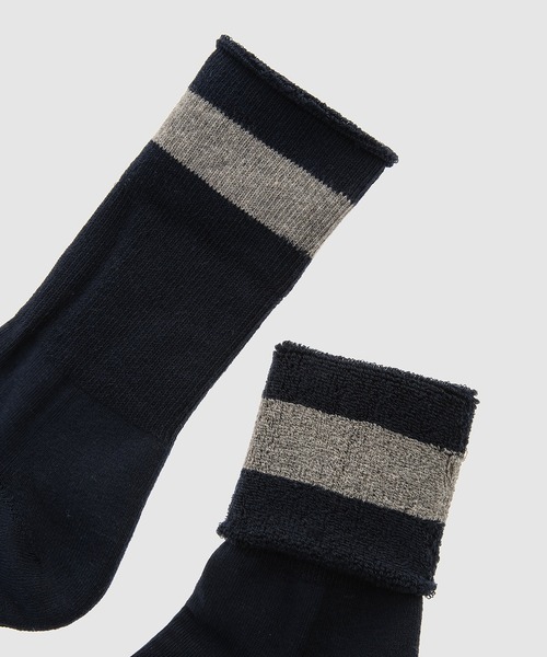 PHINGERIN(フィンガリン)の「SOCKS! ORGANIC(ソックス/靴下・メンズ・ホワイト/ネイビー・FREE)」の6枚目の写真