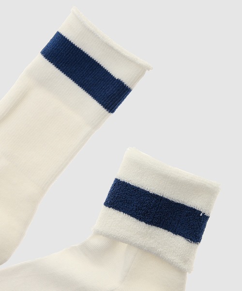 PHINGERIN(フィンガリン)の「SOCKS! ORGANIC(ソックス/靴下・メンズ・ホワイト/ネイビー・FREE)」の3枚目の写真