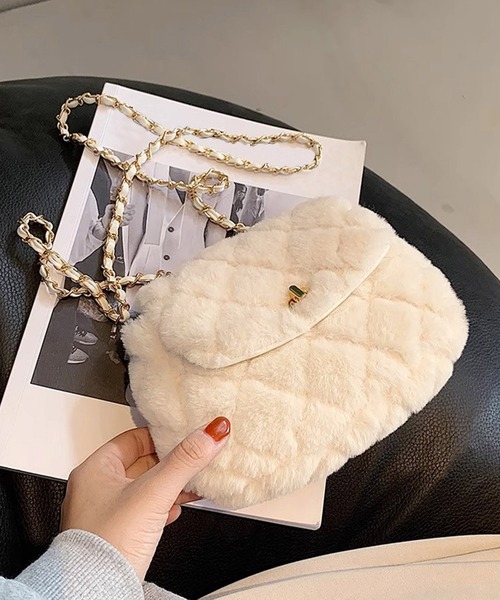 ファーキルティングチェーンバッグ（ショルダーバッグ）｜Dita Muaj