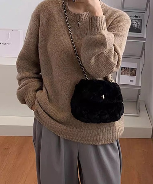 Dita Muaj.（ディータムアージュ）の「ファーキルティングチェーンバッグ（ショルダーバッグ・レディース・ブラック/ホワイト・FREE）」の13枚目の写真