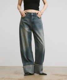 roll up denim pants/ロールアップデニムパンツ