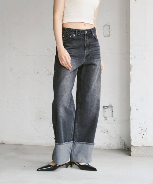 Happy John（ハッピージョン）の「roll up denim pants/ロール