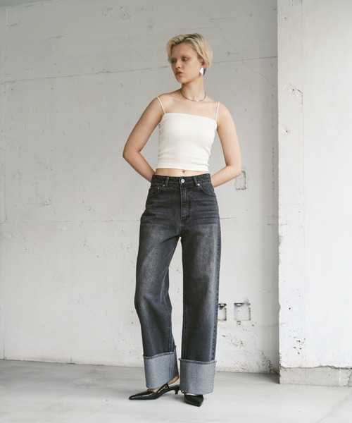 新品 アンジーグッダーハム クラシック パングル dosa ヌキテパ ベンアムン roll up denim pants/ロールアップデニムパンツ（デニムパンツ