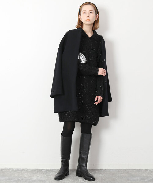 SLOBE IENA（スローブイエナ）の「スパンコールニットミニワンピース（ワンピース・レディース・ブラック・FREE）」の3枚目の写真